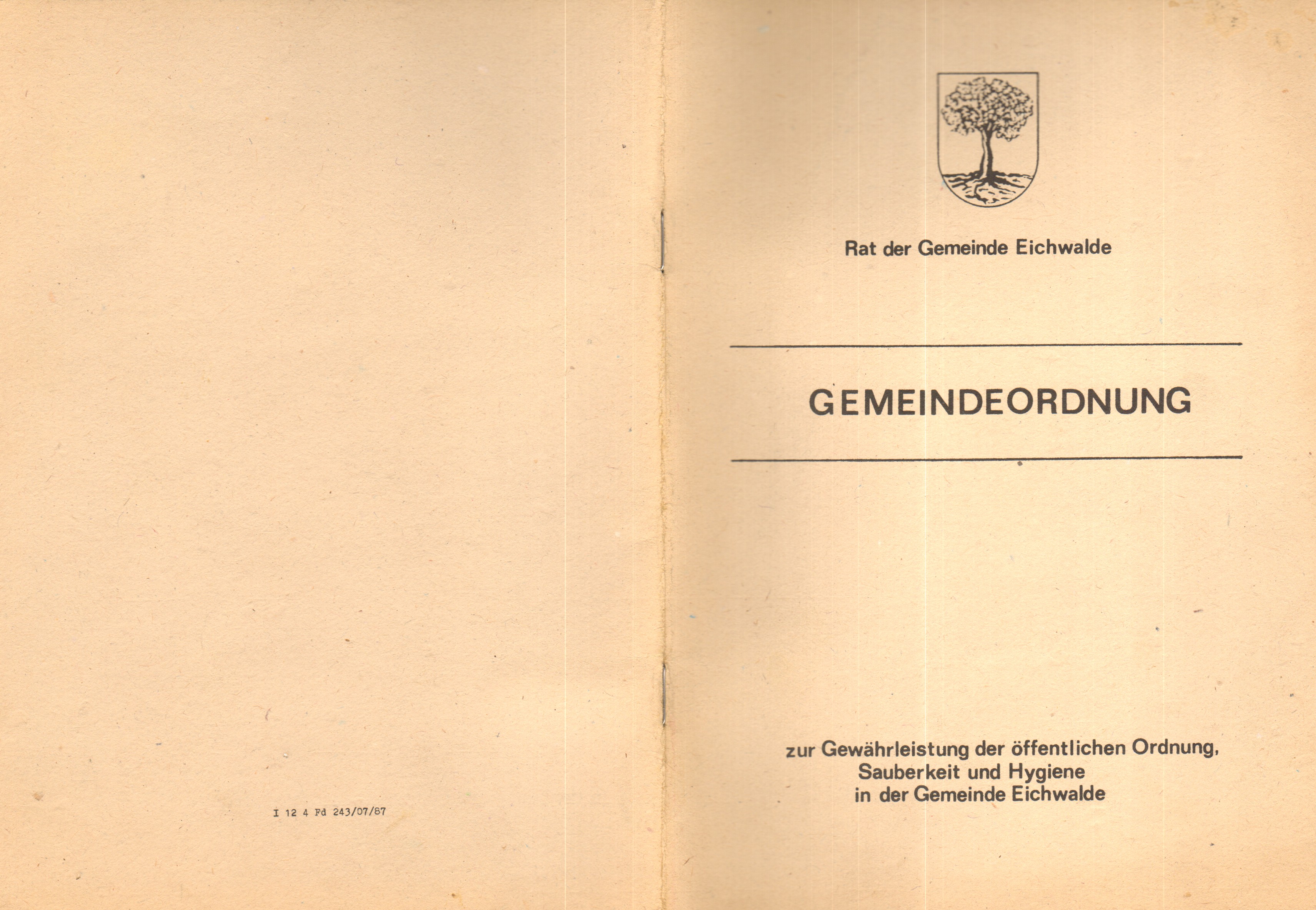 Eichwalde bei Berlin - Ortssatzung