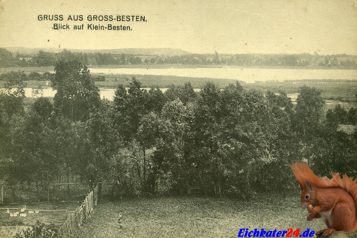 Gruss aus Gross-Besten mit Blick auf Klein Besten